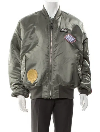 Pre-owned Alpha Industries X Bunney Graphic Print Bomber Jacket W/ Tags In Blue