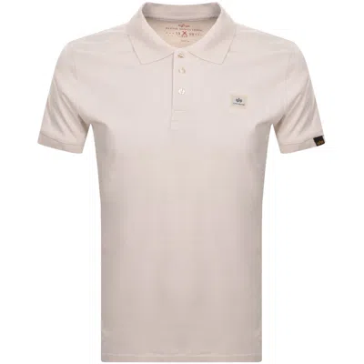 Alpha Industries X Fit Polo T Shirt White