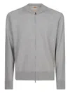 Alpha Industries Zip-front Raglan-sleeve Cardigan In Gray
