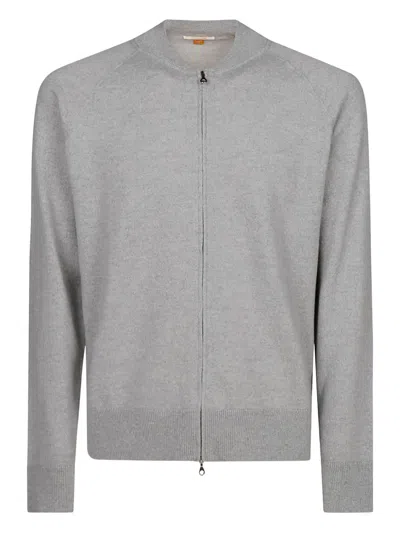 Alpha Industries Zip-front Raglan-sleeve Cardigan In Gray