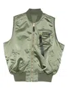 Alpha Industries Zip Pocket Gilets In Green