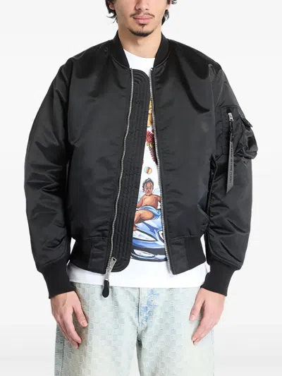 Alpha Industries Zip-up Bomber Jacket In Black