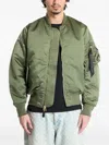 Alpha Industries Zip-up Bomber Jacket In Green