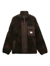 Alpha Industries Zip-up Fleece Jacket In Brown