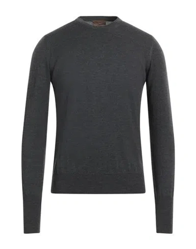 Alpha Massimo Rebecchi Man Sweater Steel Grey Size 36 Merino Wool