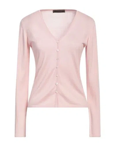 Alpha Massimo Rebecchi Woman Cardigan Pink Size 8 Cashmere, Silk