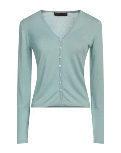 Alpha Massimo Rebecchi Woman Cardigan Turquoise Size 6 Cashmere, Silk