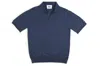 Alpha Studio - Polo V. M/m Cotton Crepe Au-5021b 1041 Denim
