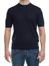 Alpha Studio - Round Half Sleeve Cotton Crepe Au4020cs 1027 Caffe