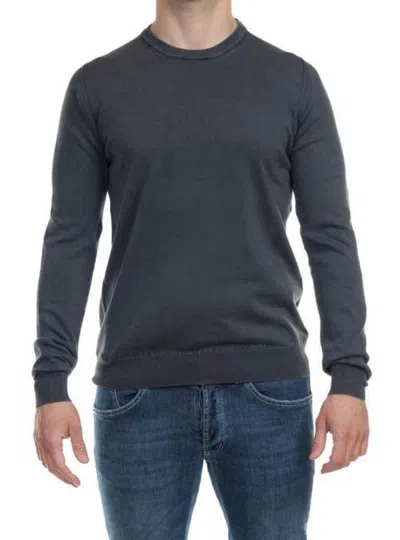 Alpha Studio Man Sweater Midnight Blue Size 44 Merino Wool