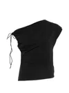 Alpha Studio Asymmetric Top In Black