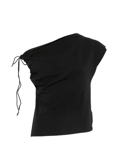 Alpha Studio Asymmetric Top In Black