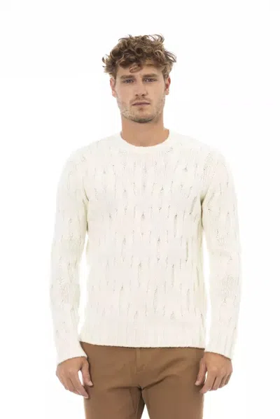 Alpha Studio Beige Wool Men Men's Sweater In Sand