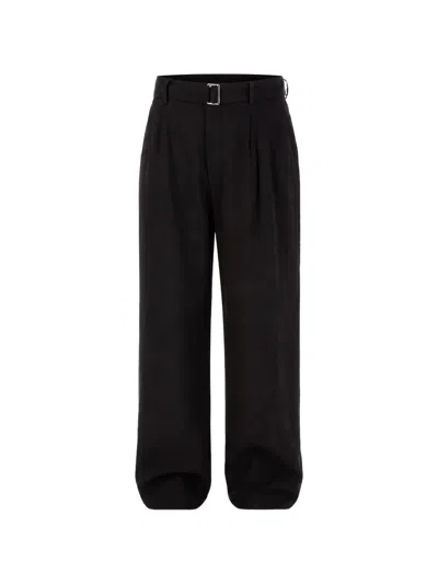 Alpha Studio Belted Pleated Trousers In Multi