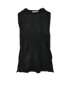 Alpha Studio Black Viscose Polyester Vest In Black