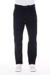Alpha Studio Blue Cotton Jeans & Pant In Blue