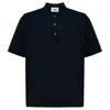 Alpha Studio Blue Cotton Polo Shirt