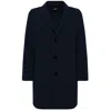 Alpha Studio Blue Wool Jacket In Blue