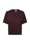Alpha Studio Boxy Cotton T-shirt In Red
