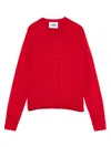 Alpha Studio Button-front Cardigan In Red