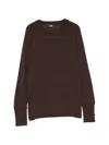 Alpha Studio Button-cuff Sweater In Brown