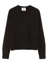 Alpha Studio Buttoned Round-neck Cardigan In Black