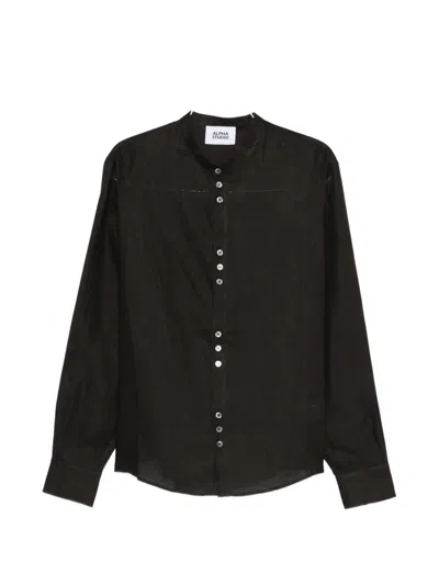 Alpha Studio Buttoned Shirt In Black