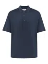 Alpha Studio Buttoned Short-sleeve Polo Shirt In Blue