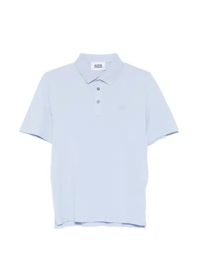 Alpha Studio Button-fastening Polo Shirt In Blue