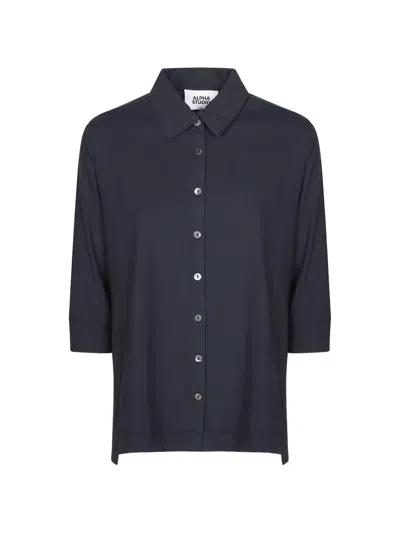 Alpha Studio Buttonned Shirt In Blue