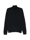 Alpha Studio Button-placket Sweater In Black
