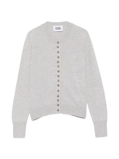 Alpha Studio Geknöpfter Cardigan In Gray