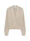 Alpha Studio Cable-knit Button Cardigan In Neutral