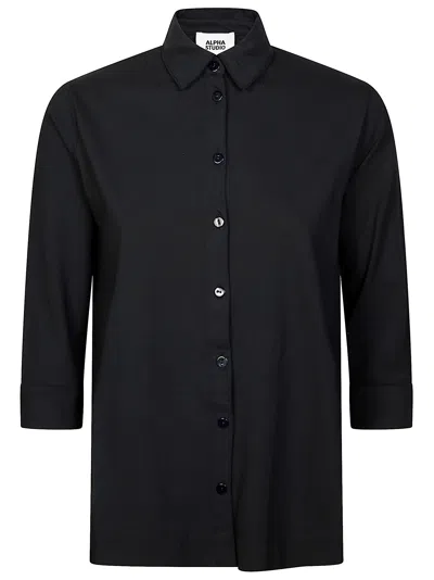 Alpha Studio Camicia M 3/4 In Blue