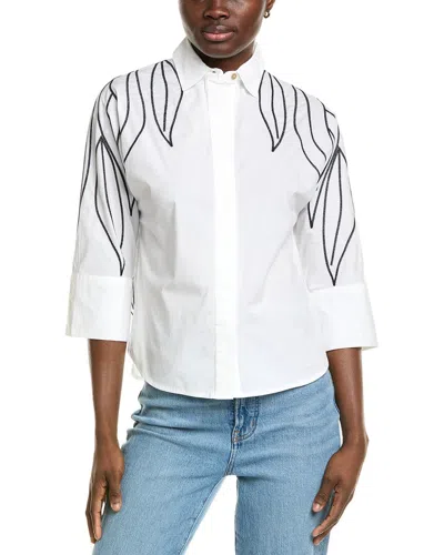 Alpha Studio Camicia Top In White