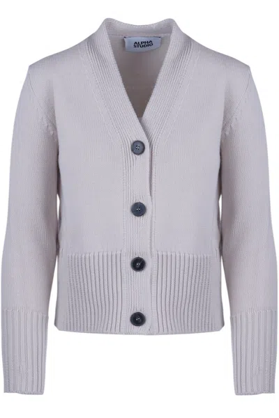 Alpha Studio - Cardigan - 480261 - Cipria In Purple