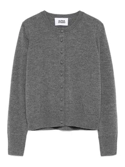 ALPHA STUDIO CARDIGAN WITH BUTTONS