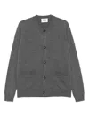 Alpha Studio Cashmere Cardigan In Gray