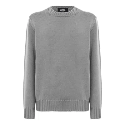 Alpha Studio Gray Cashmere Men's Sweater