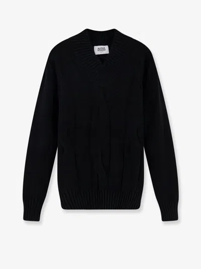 Alpha Studio Cashmere Sweater In Black
