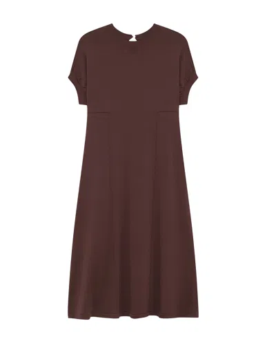 Alpha Studio Chic Mini Dress For Women - Ss26 Collection In Brown