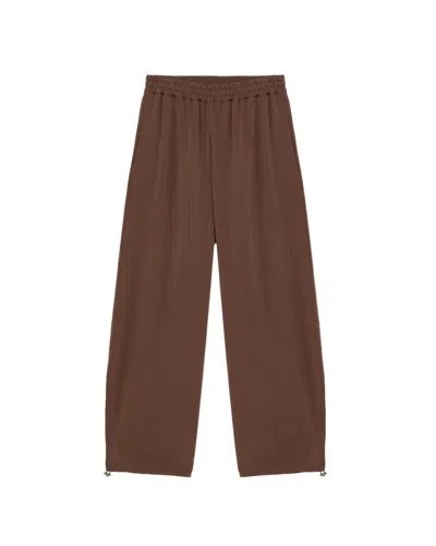 Alpha Studio Chocolate Drawstring Pants In Gray