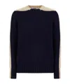 Alpha Studio Color-block Sweater In Black