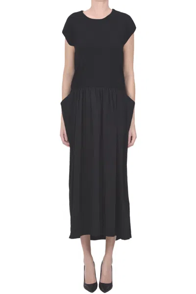 Alpha Studio Contrasting Skirt Dress In Black