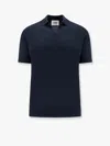 Alpha Studio Cotton Crepe Polo Shirt