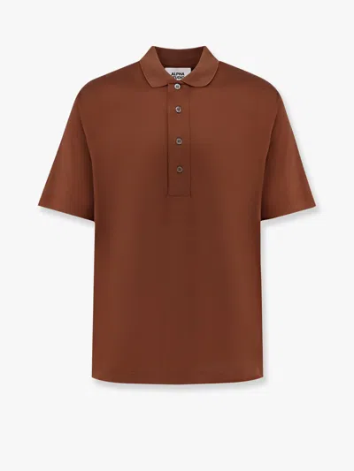 Alpha Studio Cotton Jersey Polo Shirt