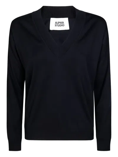ALPHA STUDIO COTTON JUMPER