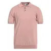 Alpha Studio Man Sweater Rust Size 44 Cotton In Pink