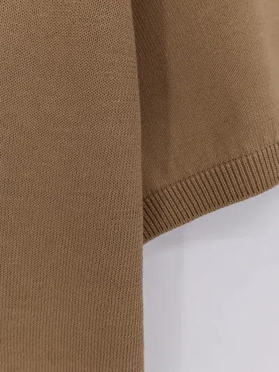 Alpha Studio Cotton Polo Shirt In Sand