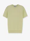 Alpha Studio Short-sleeve Crew-neck Sweater In Green